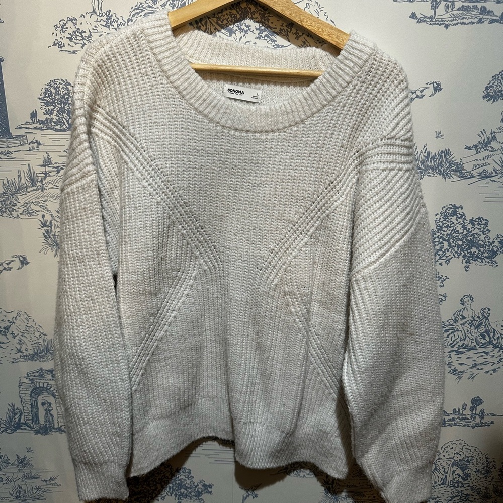Sonoma Soft White Knit Sweater